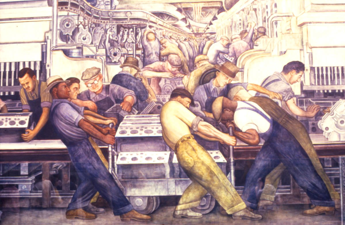 Diego Rivera, Detroit Industry Murals, 1932&ndash;33. Detroit Institute of Arts.
